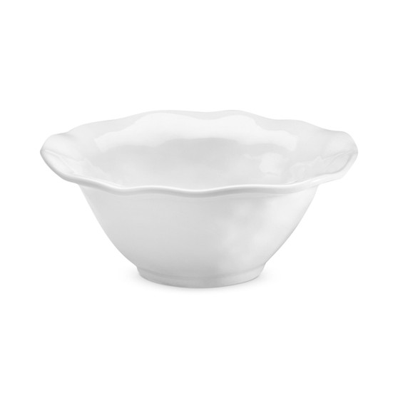 Ruffle White Melamine Cereal Bowl, Set of 4