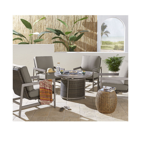 Charleston Outdoor 5-Pc. Chat Set (1 Fire Pit & 4 Rocker Chairs), Created for Macy's