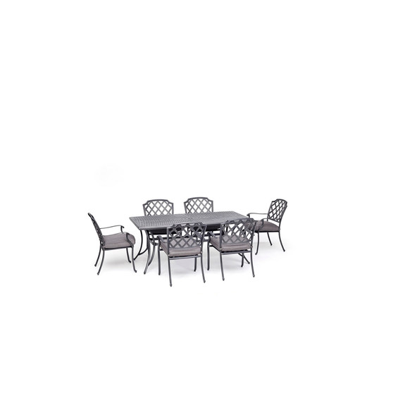Vintage II Outdoor 7-Pc. Dining Set (72" X 38" Table & 6 Dining Chairs) With Outdura® Cushions, Created for Macy's