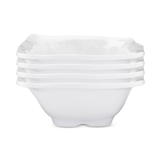 Ruffle 4-Pc. Melamine 5" Square Dip Bowl Set