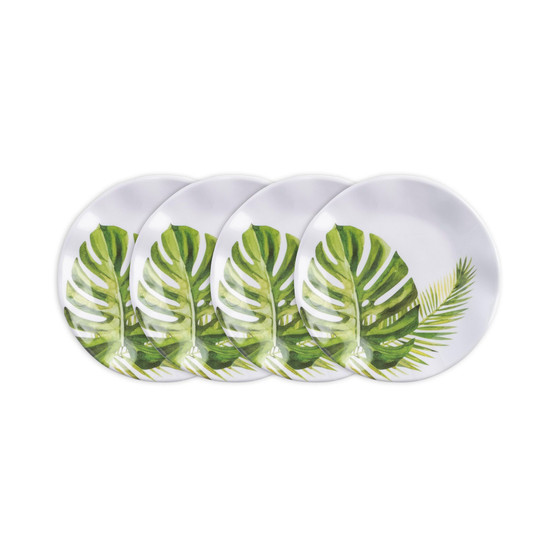 Melamine Palm 5.5" Canape Plate Set/4