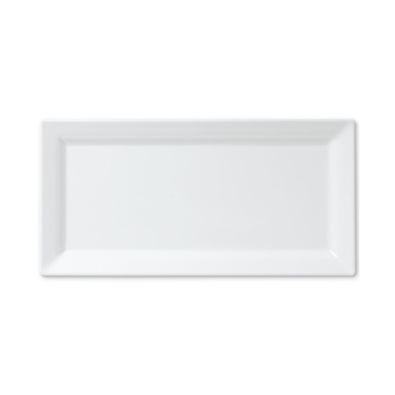 Diamond White Melamine 14" x 7" Small Rectangle Platter