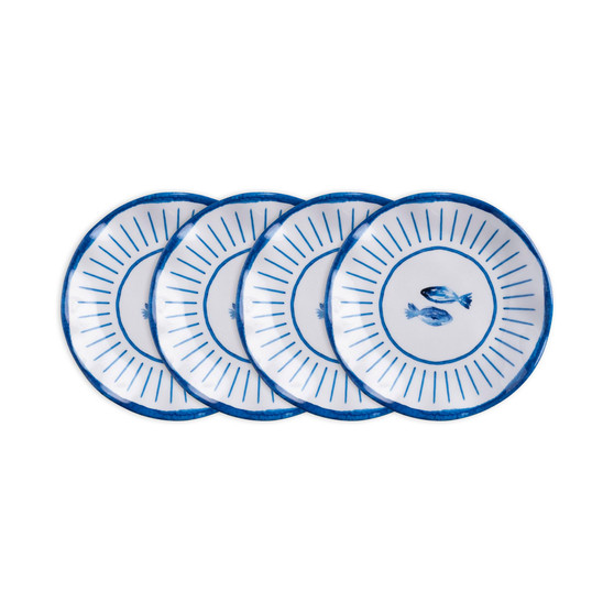 Melamine Sardinia 5.5" Canape Plate Set/4