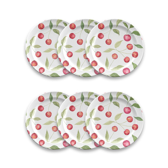 Berries Cherries Salad Plate Set of 6