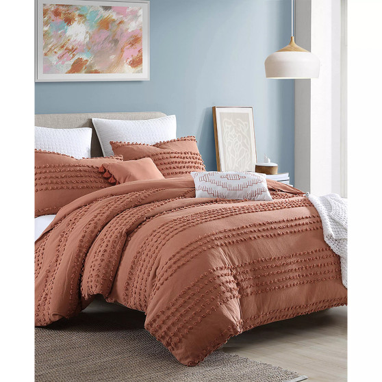 Magnificent Marilla Dot 5 Piece Comforter Set, Full/Queen