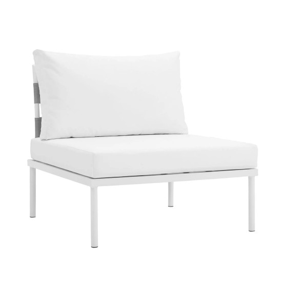 Harmony Armless Outdoor Patio Aluminum Chair