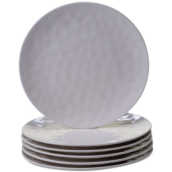 6-Pc. Cream Melamine Dinner Plate Set