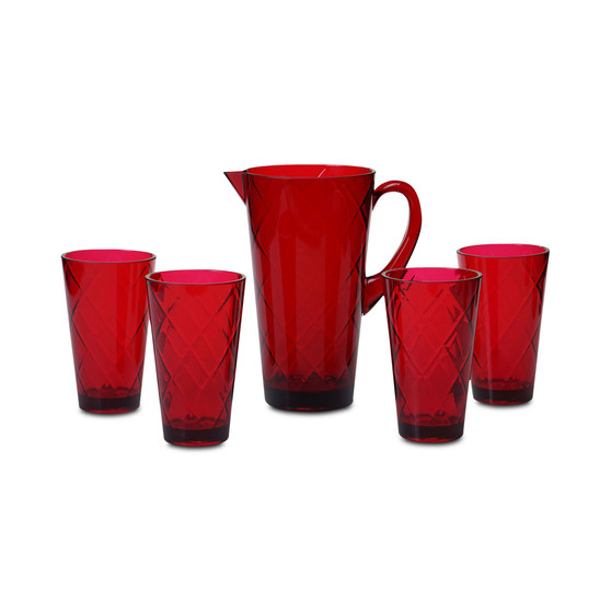 Ruby Diamond Acrylic 5-Pc. Drinkware Set