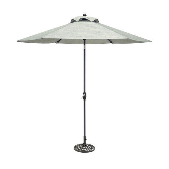 Vintage II Outdoor 9' Auto-Tilt Umbrella with Base, Created for Macy's