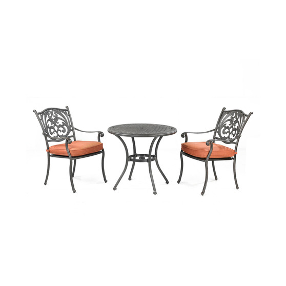 Chateau Outdoor Cast Aluminum 3-Pc. Dining Set (32" Round Bistro Table and 2 Dining Chairs), Created for Macy's