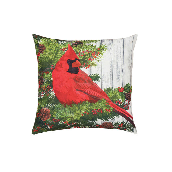 Christmas Bird Indoor/Outdoor Pillow