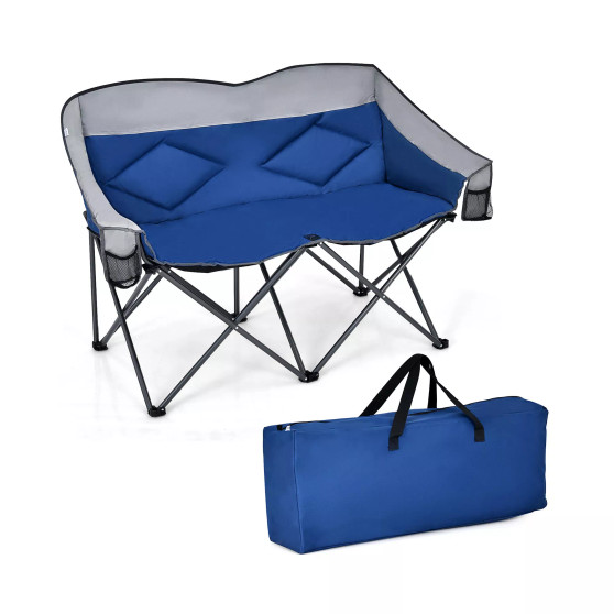 Folding Camping Chair Loveseat Double Seat