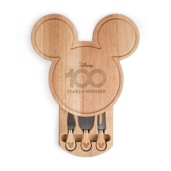 Disney 100 Mickey Mouse Charcuterie Board with Cheese Knife Set