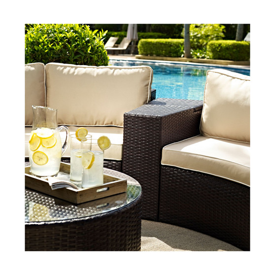 Catalina Outdoor Wicker Arm Table