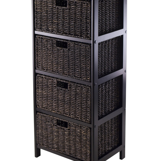 Omaha Storage Rack with 4 Foldable Baskets