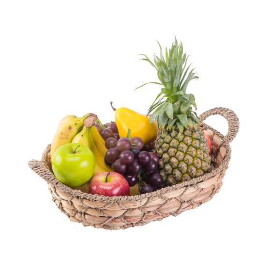 Seagrass Medium Fruit Bread Basket Tray with Handles