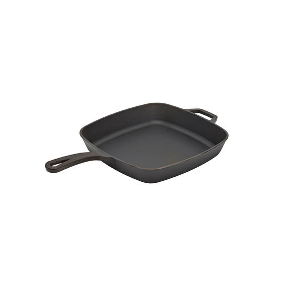 Cast Iron 11" Open Square Fry pan with Assist Handle
