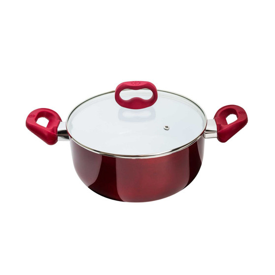 Aluminum 5 Quart Bliss Non-Stick Dutch Oven with Glass Lid