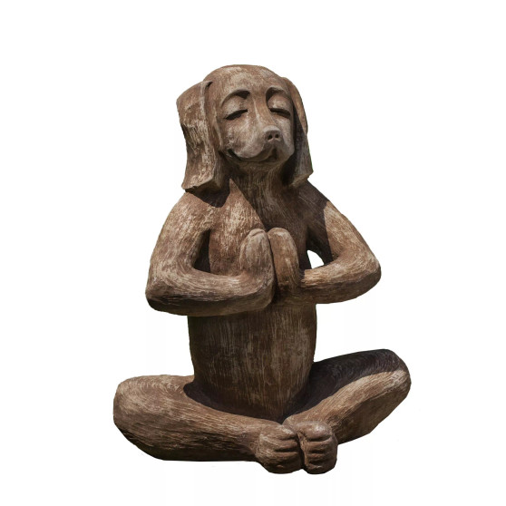 Yoga Dog Garden Statue