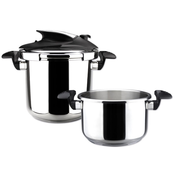 Nova 4 and 6 Qt. 2-Pc. Stainless Steel Pressure Cookers Set
