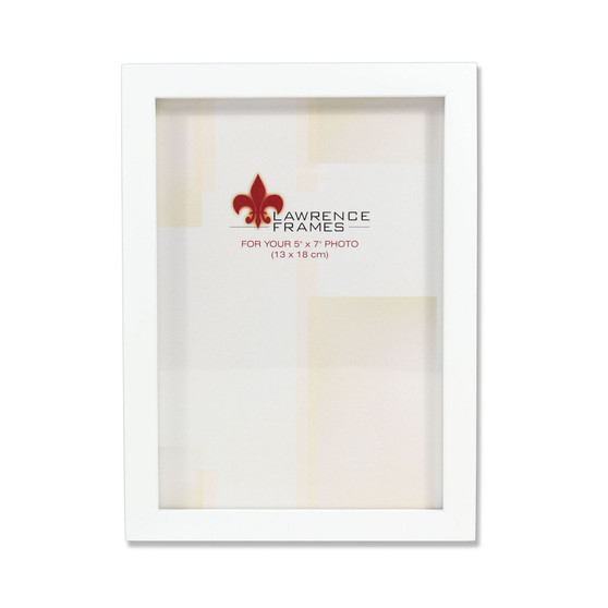 White Wood Picture Frame - Gallery Collection - 5" x 7"