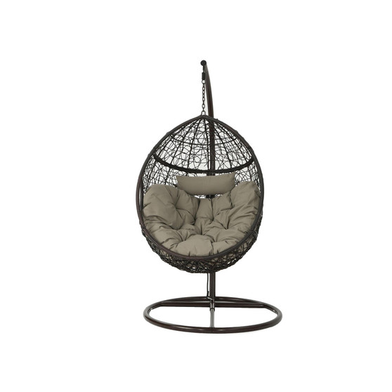 Kylie Outdoor Hanging Basket Chair with Water Resistant Cushions