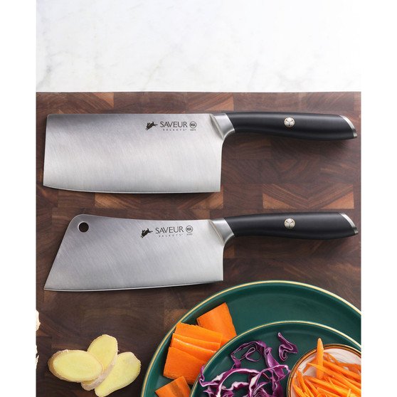 Voyage Series Forged German Steel 2-Pc. Cleaver Set