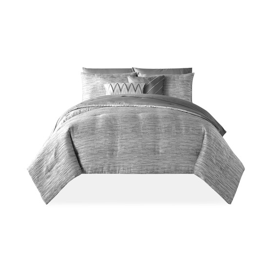 Broken Stripe 9-Pc. Queen Comforter Set, Created For Macy's