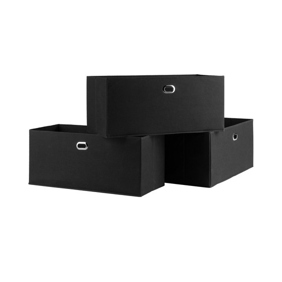 Torino 3-Pc Set Folding Fabric Baskets