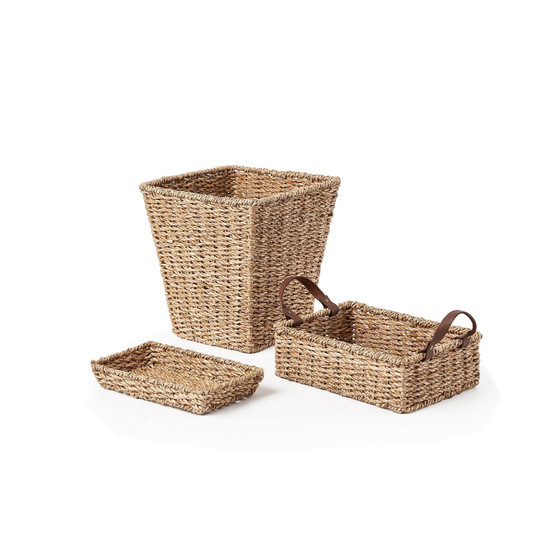Espresso Twisted Bac Bac Bath Storage, Set of 3