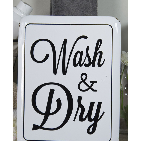 VIP Home International Metal "Wash and Dry" Sign
