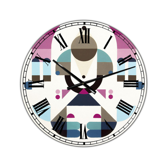Rainbow Island Oversized Mid-Century Wall Clock - 36" x 28" x 1"