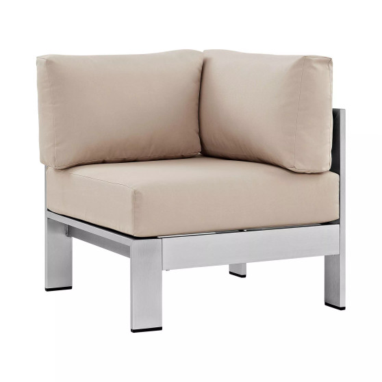 Shore Outdoor Patio Aluminum Corner Sofa