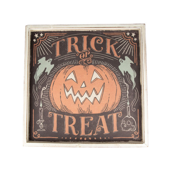 Trick or Treat Jack-O-Lantern Halloween Wall Sign, 18.75"