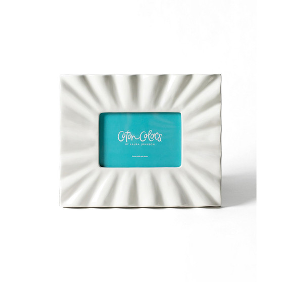 Signature White Ruffle Frame