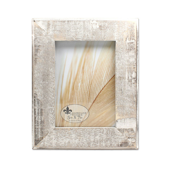 Distressed Gray Wood with White Wash Picture Frame - 5" x 7"