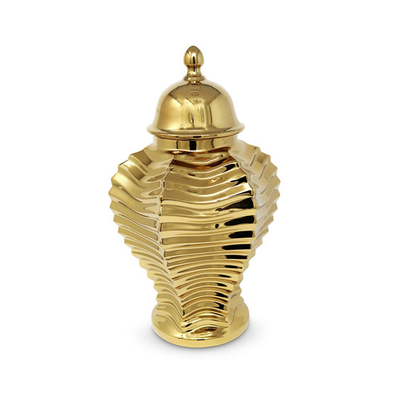 Ginger Jar and lid with Pleat Design