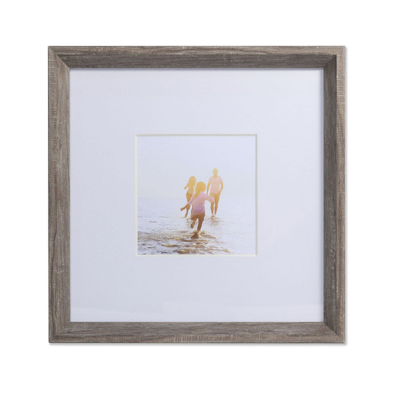 Wide Border Matted Frame - Gallery Gray 10x10 - 5" x 5"