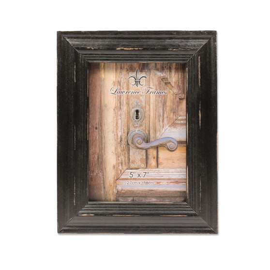 Weathered Black Wood Picture Frame - 5" x 7"