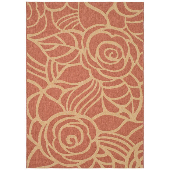 Courtyard Rust and Sand 8' x 11' Outdoor Area Rug