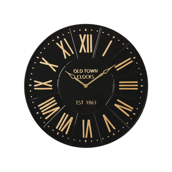 31.25" Oversized Modern Farmhouse Metal Enamel Wall Clock