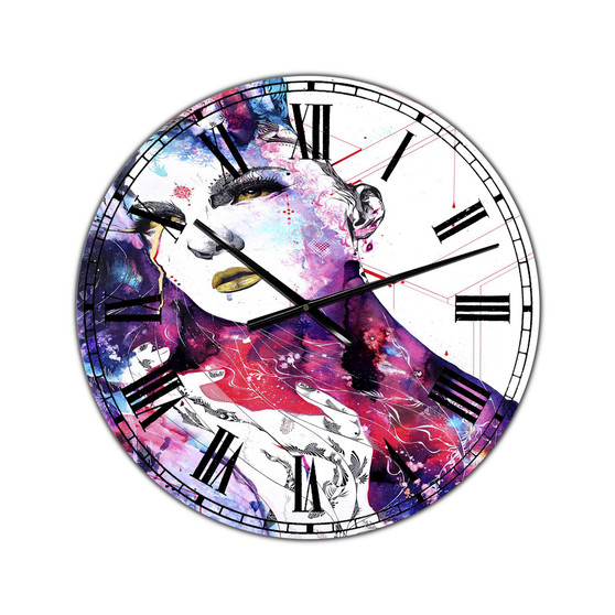 the Flowing Us Large Modern Wall Clock - 36" x 28" x 1"