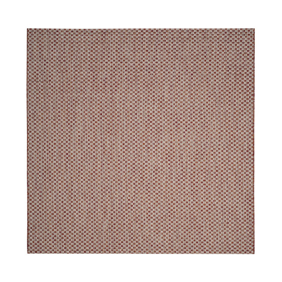 Courtyard Rust and Light Gray 6'7" x 6'7" Sisal Weave Square Outdoor Area Rug