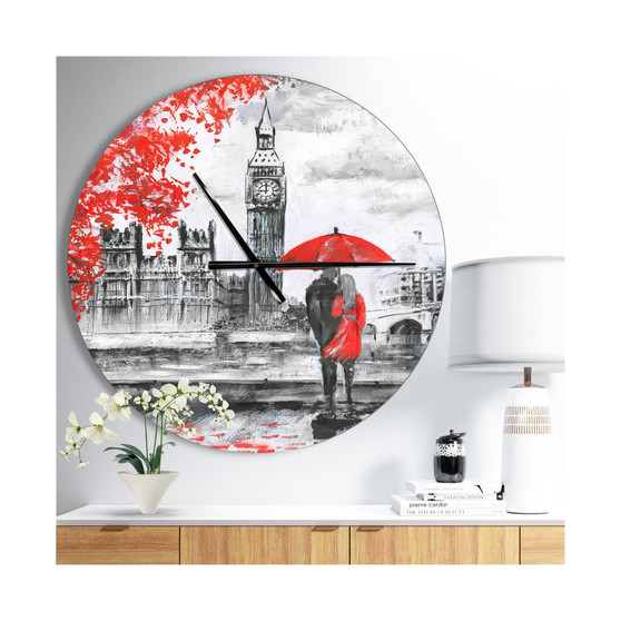 Designart Oversized French Country Round Metal Wall Clock