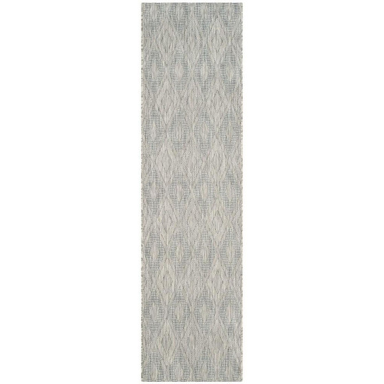 Courtyard Grey 2'3" x 8' Sisal Weave Runner Outdoor Area Rug