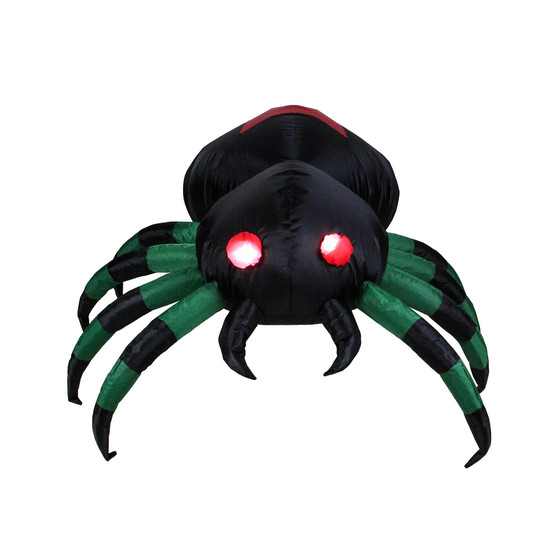 Lighted Inflatable Halloween Spider Outdoor Yard Decoration, 3.5'