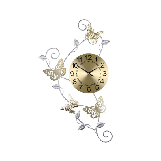 Butterflies and Leaves Wall Clock