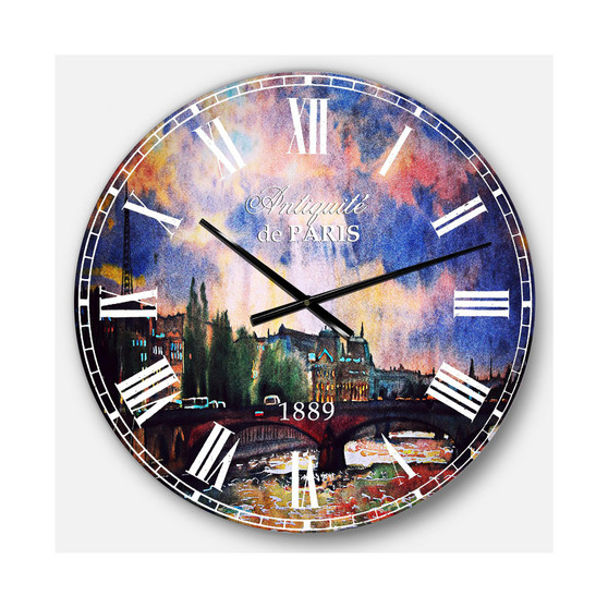 Oversized Round Metal Wall Clock