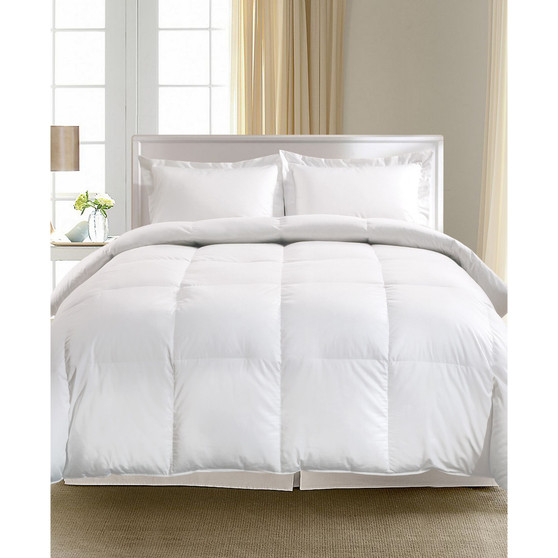 European White Goose Down 1000 Thread Count Cotton Comforter, Twin