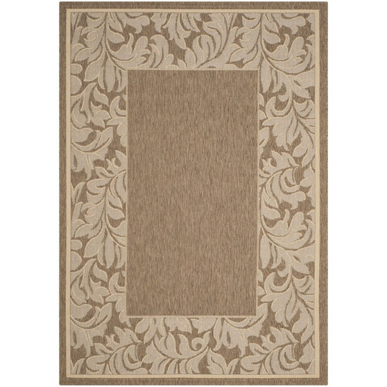 Courtyard Brown and Natural 8' x 11' Outdoor Area Rug